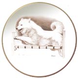 Samoyed Laurelwood Dog Plate