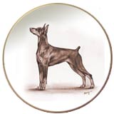 Laurelwood Dog Plate Doberman Pinscher